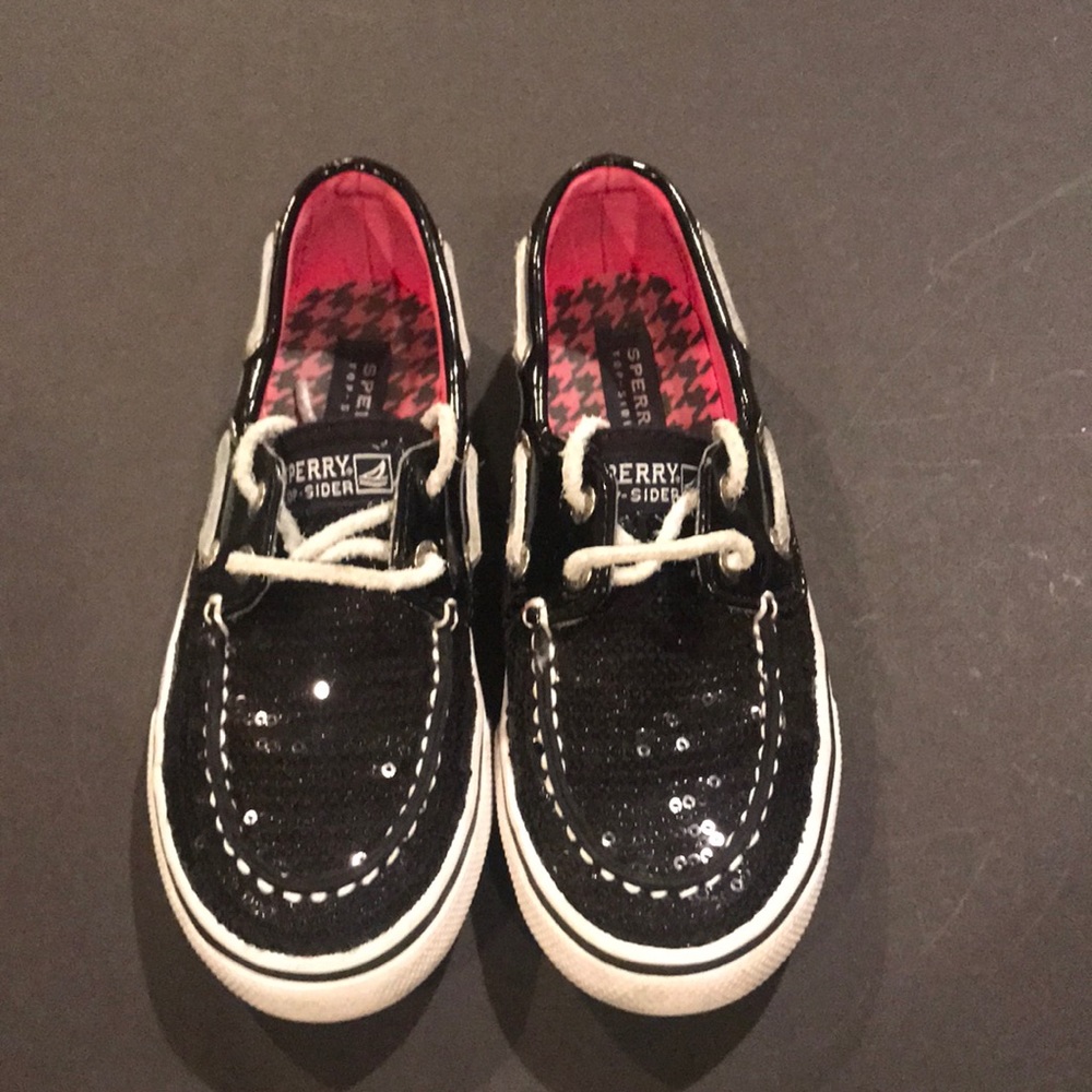 Girls sequin toe Sperry Top-Siders